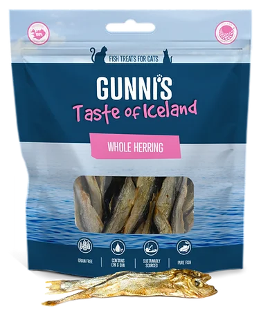 Gunni's Cat Treats Whole Herring 1.5oz bag