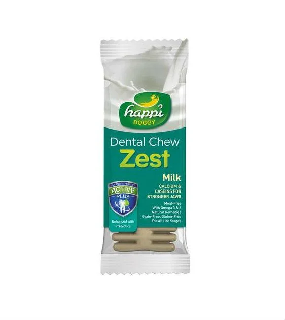 Happi Skippi (Happi Doggy) ZEST Dental Dog Chews (Milk)